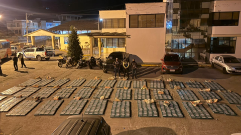 Droga decomisada en la provincia de Bolívar.