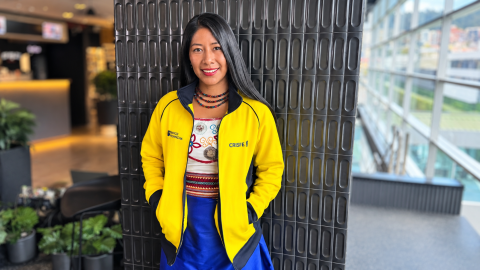 Yanna Guillín, durante una entrevista con PRIMICIAS en Quito, el 29 de septiembre de 2026.