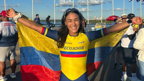 Gabriela Vargas, durante el Mundial de Patinaje en Asunción, el 16 de octubre de 2026.