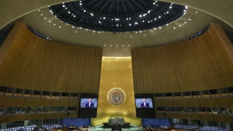 Fotografía de archivo de una de las sesiones de la Asamblea General de las Naciones Unidas, en la sede de la ONU, en Nueva York (EE.UU.), 16 de octubre de 2026.