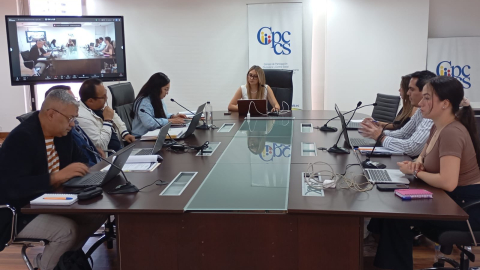 La Comisión Ciudadana de renovación del CNE en sesión del 21 de agosto de 2026.