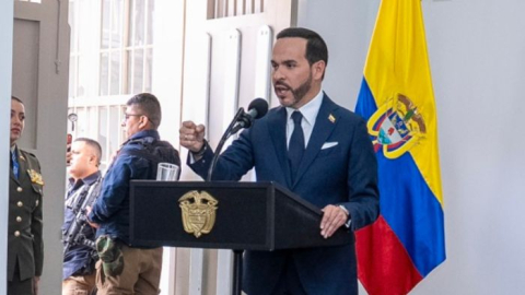 Imagen de Abelardo De La Espriella en el Ministerio del Interior, cedida por la Presidencia de Colombia, 15 de octubre de 2026.