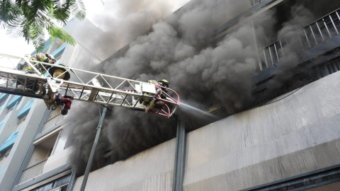 Incendio de un edificio en el centro de Guayaquil el 20 de octubre de 2026: