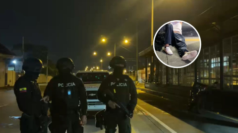 Composición fotográfica del procedimiento de la Policía y un adolescente con uniforme detenido la noche del 21 de octubre de 2026.