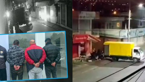 Sospechosos detenidos por robo de cajeros automáticos en Quito.