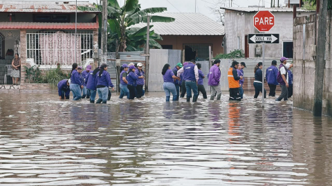 Milagro, en la provincia de Guayas, es una de las zonas afectadas por las inundaciones, el 20 de octubre de 2026.
