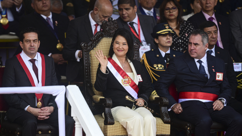 La presidenta de Perú, Keiko Fujimori, en el Senado, por las Fiestas Patrias, Lima, 29 de julio de 2026.