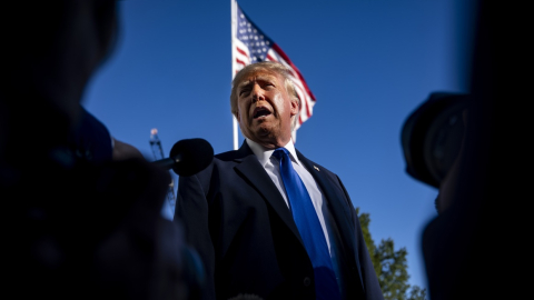 Imagen de Donald Trump, presidente de Estados Unidos, en declaraciones a la Prensa, en Washington, 22 de octubre de 2026.