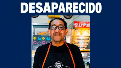 Publicación difundida por la familia de Patricio Ayora para reportar su desaparición en Cuenca.
