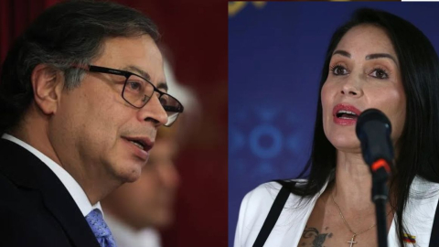 El expresidente de Colombia, Gustavo Petro, y la excandidata presidencial de la Revolución Ciudadana, Luisa González, en una composición fotográfica.