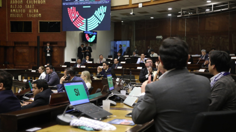 El oficialismo y sus aliados en la Asamblea aprobaron el 20 de octubre la fiscalización de contratos artísticos en la Alcaldía de Cuenca en la administración de Cristian Zamora.