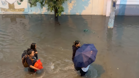 Imagen referencial de las inundaciones que sufrió Mapasingue, en el norte de Guayaquil, el 19 de octubre de 2026.