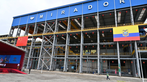 Fachada del proyecto minero de cobre Mirador, en Zamora Chinchipe, noviembre de 2019.