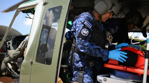Soldados de El Salvador, durante un operativo, en octubre de 2026.