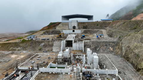 Construcción de la mina a mediana escala El Domo, en Las Naves, Bolívar.