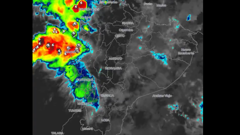 Mapa del Inamhi que muestra lluvias intensas en las provincias de la Costa, este 30 de octubre de 2026, a puertas del feriado nacional.