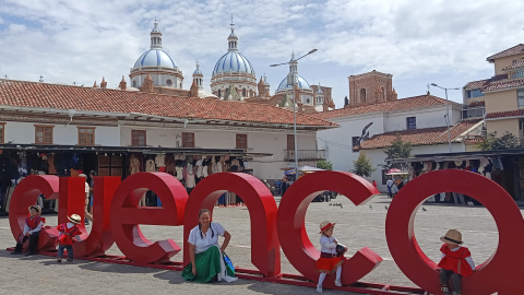 La plaza San Francisco de Cuenca, uno de los atractivos de la ciudad, el 30 de octubre de 2026.
