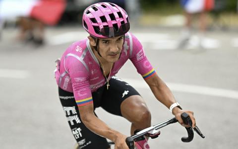 Richard Carapaz, durante una etapa del Tour de Francia, el 18 de julio de 2026.
