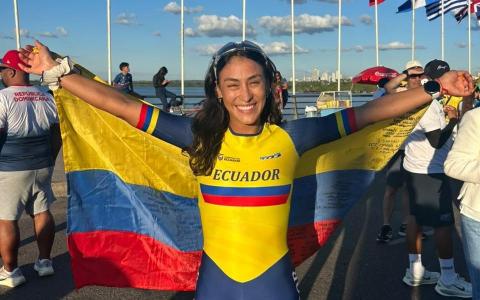 Gabriela Vargas, durante el Mundial de Patinaje en Asunción, el 16 de octubre de 2026.