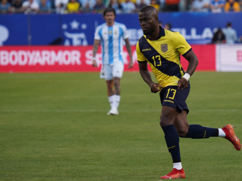 Enner Valencia, en el partido entre Ecuador y Argentina en Chicago, el 9 de junio de 2024.