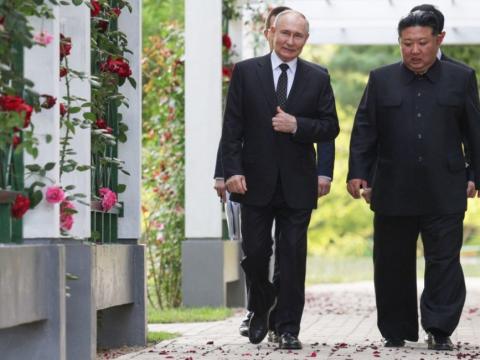 Los presidentes de Rusia, Vladímir Putin, y de Corea del Norte, Kim Jong-un se reunieron el 19 de junio de 2024 en Pyongyang.