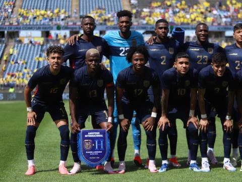 La Selección ecuatoriana de fútbol en un duelo amistosos ante Honduras, el pasado 16 de junio de 2024.