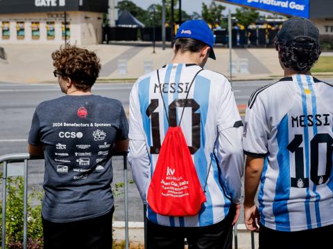 Simpatizantes argentinos llegaron en gran cantidad hasta Atlanta para ver el debut de su selección ante Canadá, este 20 de junio de 2024.