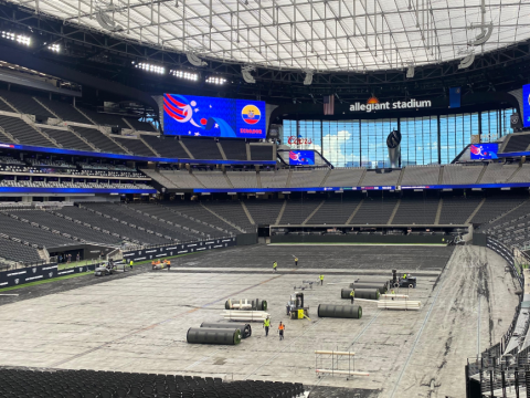 Vista panorámica del Estadio Allegiant de Las Vegas, el 24 de junio de 2024.