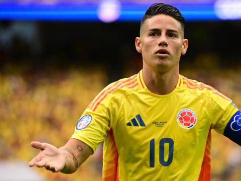 James Rodríguez, durante el partido de Colombia ante Paraguay por Copa América, el 24 de julio de 2024.