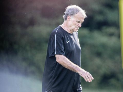 Marcelo Bielsa durante una práctica de la selección de Uruguay, el 26 de junio de 2024.