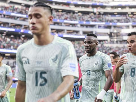 Jugadores de México durante el partido ante Venezuela, por la Copa América, el pasado 26 de junio de 2024.