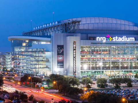 Vista exterior del estadio NRG de Houston, sede de la Copa América 2024.