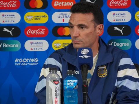 Lionel Scaloni, DT de Argentina, durante una rueda de prensa, el 3 de julio de 2024.