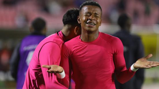 Kenny Arroyo festeja un gol con Independiente del Valle ante Cuniburo, el 29 de agosto de 2024.