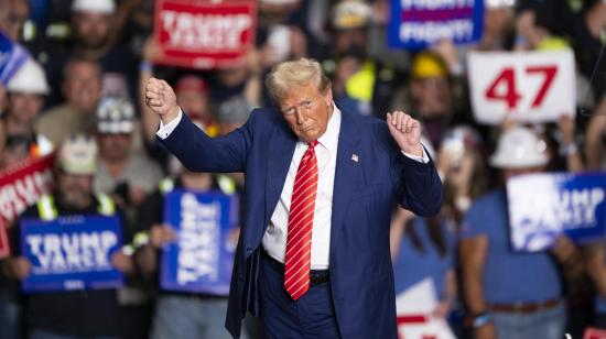 El expresidente de Estados Unidos Donald Trump durante su campaña para volver a la Casa Blanca, en Pennsylvania.