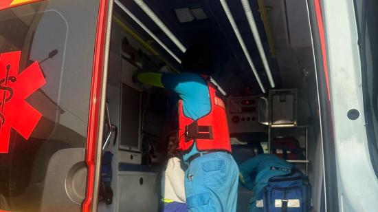 Foto referencial de una ambulancia del Cuerpo de Bomberos de Guayaquil.