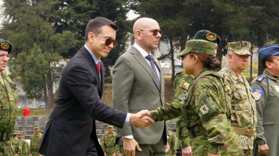 La ceremonia a la que acudió el presidente Daniel Noboa se celebró en un fuerte militar del sur de Quito este 19 de noviembre.
