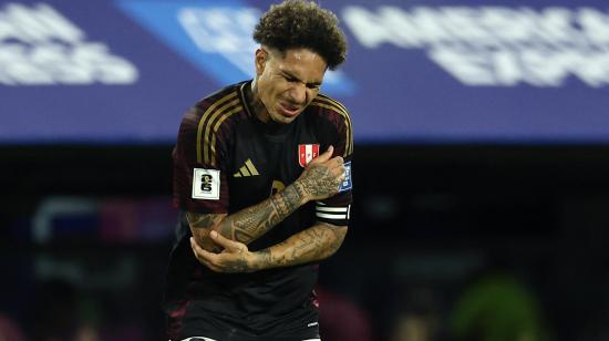 Paolo Guerrero, durante el partido entre Argentina y Perú por las Eliminatorias al Mundial, el 20 de noviembre de 2024.