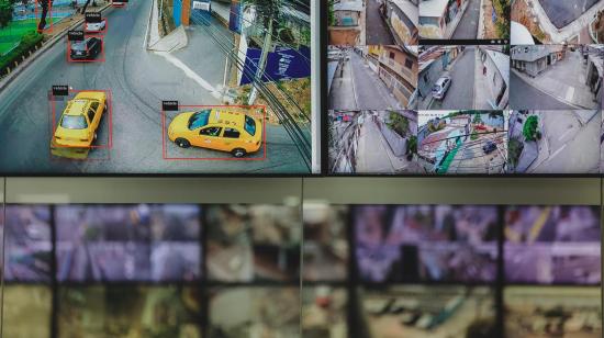 Aspecto de la videovigilancia con inteligencia artificial que el Municipio de Guayaquil contrató con Telconet, un sistema que levanta alertas de seguridad forma automática ante movimientos inusuales.