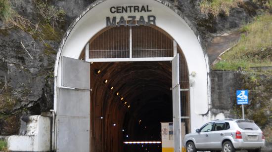 Ingreso a la central hidroeléctrica Mazar, en el Austro. Foto del 17 de septiembre de 2024.