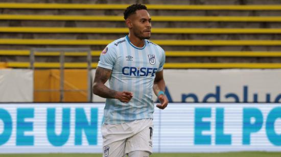 Ismael Díaz festeja un gol con Universidad Católica, el 15 de marzo de 2025.