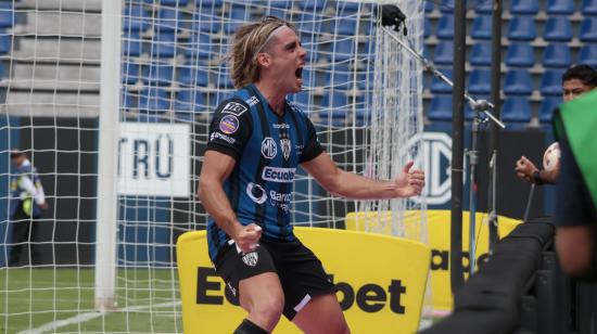 Claudio Spinelli, durante un partido de Independiente del Valle, el 10 de marzo de 2025.