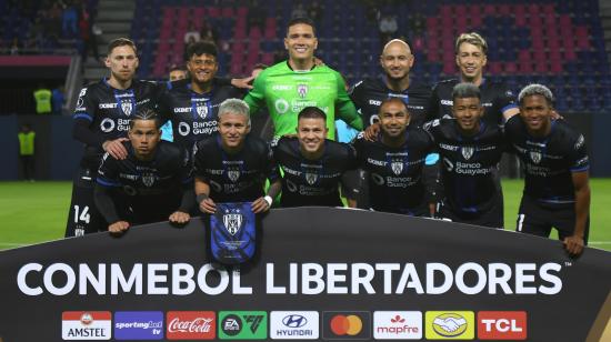 Los jugadores de Independiente del Valle, previo a un partido por Copa Libertadores, el 25 de agosto de 2026.