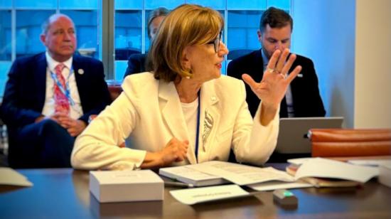 La costarricense Rebeca Grynspan, secretaria general de la Conferencia de las Naciones Unidas sobre Comercio y Desarrollo (UNCTAD), en una reunión el 23 de septiembre de 2026.