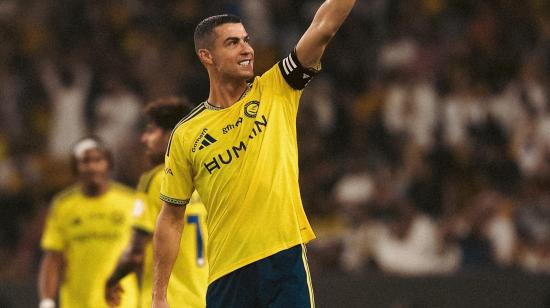 Cristiano Ronaldo festeja su gol con el Al Nassr, el 9 de octubre de 2026.