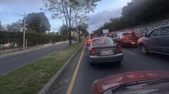 El tráfico que se registró en Quito por la carrera She Run, 17 de octubre de 2026.