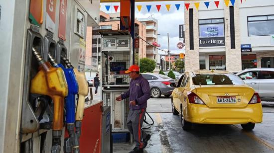 Una estación de gasolina y diésel en Cuenca, el 9 de julio de 2026. Foto referencial.