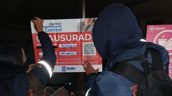 Clausura de la sede de la Asociación de Empleados del Consejo Provincial de Pichincha, ubicada en el sector San Antonio de Pichincha, en Quito, el 10 de octubre de 2026, por parte de la AMC.