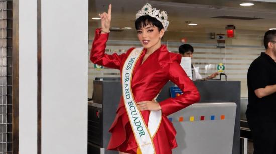 Shyare Andrade, Miss Grand Ecuador, antes de viajar a Tailandia, 16 de septiembre de 2026.