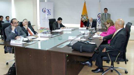 El Pleno del Consejo de Participación Transitorio, dirigido por Julio César Trujillo, durante una sesión.